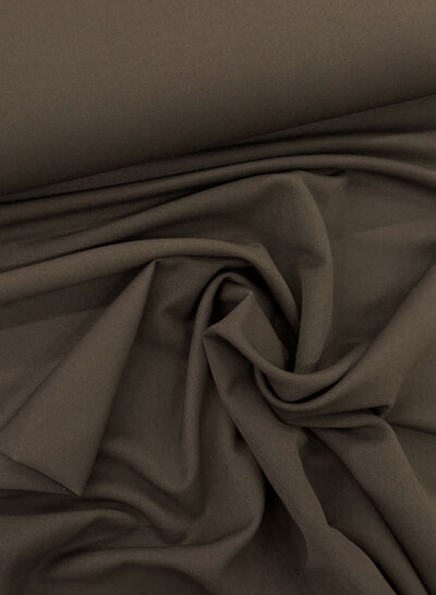Madeline dark brown soft gabardine