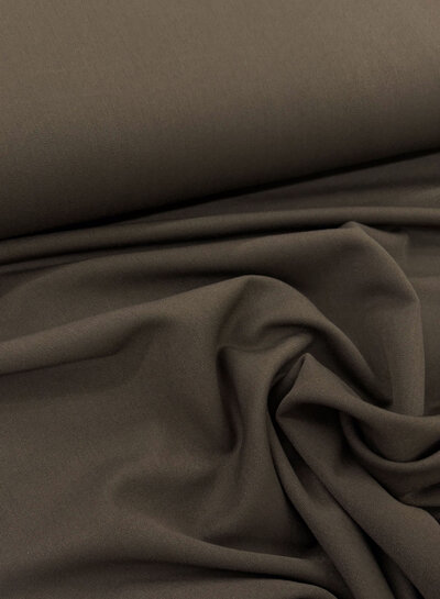 Madeline dark brown soft gabardine