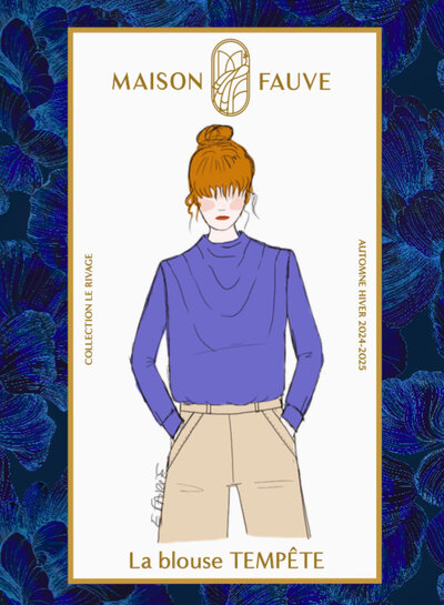 Maison Fauve The blouse TEMPÊTE - sewing pattern - English and French instructions