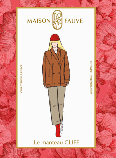 Maison Fauve The CLIFF coat - sewing pattern - English and French instructions