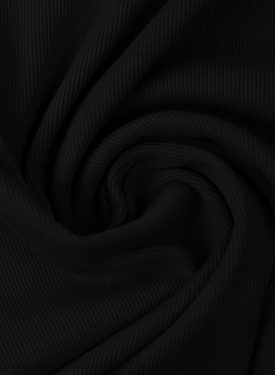 Swafing black ribbed fabric 299
