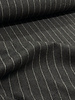 Madeline anthracite chalk stripe - warm wool fabric