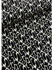 Madeline black & white - satijn viscose