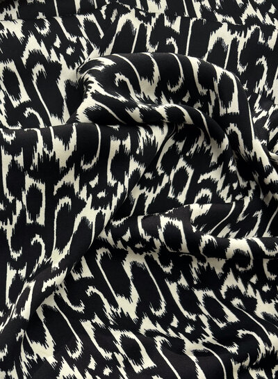 Madeline black & white - satin viscose