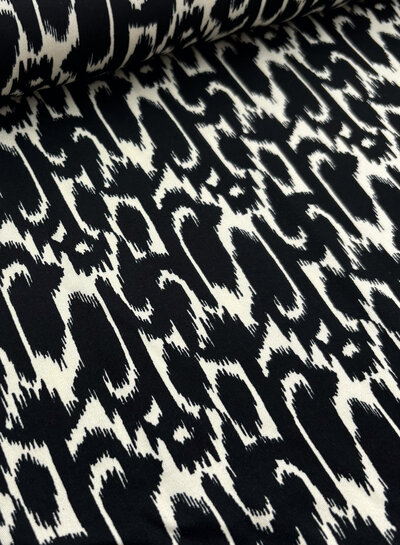 Madeline black & white - satin viscose