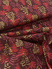 Madeline golden christmas trees - burgundy cotton
