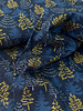 Madeline golden christmas trees - navy blue cotton