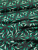 Madeline leaves - dark green and black - woven viscose