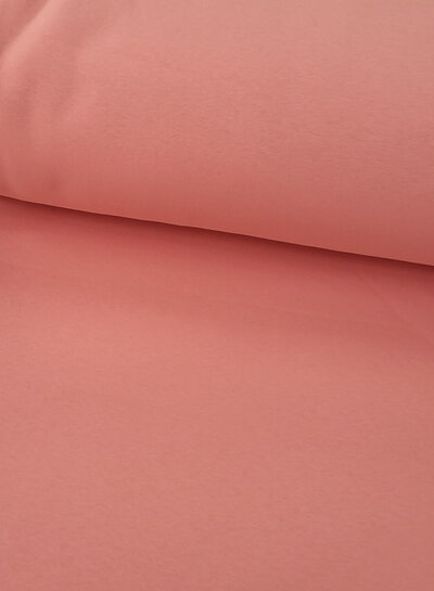 Madeline coral pink - thick jogging, softly roughened on the inside n