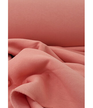 Madeline coral pink - thick jogging, softly roughened on the inside n