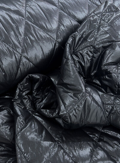 Madeline carbon black - puffer - quilted jacket fabric
