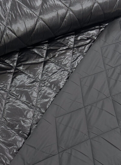 Madeline carbon black - puffer - quilted jacket fabric