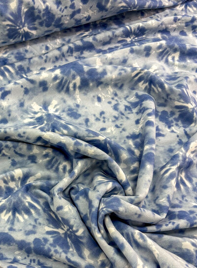 Madeline tie dye  blauw - sweater brushed