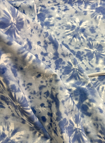 Madeline tie dye  blauw - sweater brushed