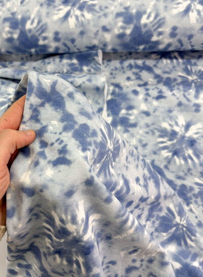 Madeline tie dye  blauw - sweater brushed