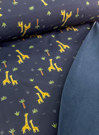 Madeline Giraf - marineblauw - softshell