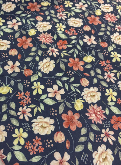 Madeline bloemenpracht - marineblauw - softshell