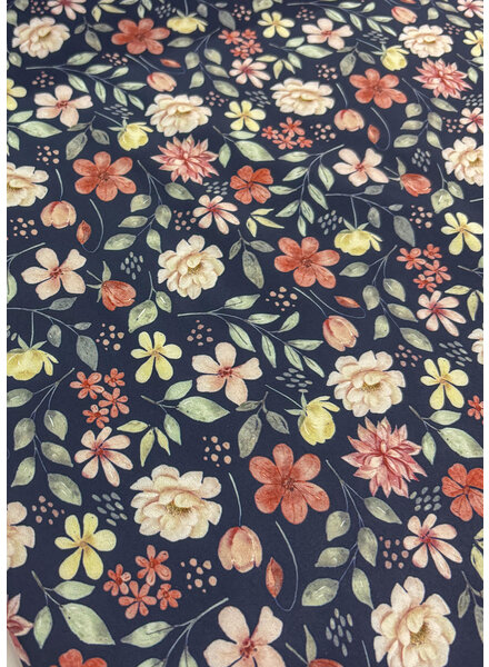 Madeline bloemenpracht - marineblauw - softshell