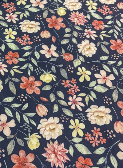 Madeline bloemenpracht - marineblauw - softshell