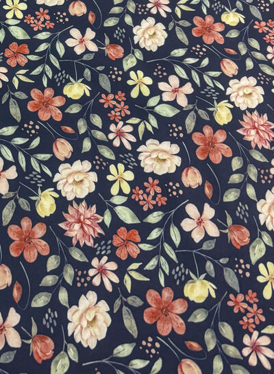 Madeline bloemenpracht - marineblauw - softshell