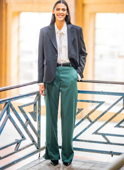 Fibremood bottle green - very soft, flowing gabardine - LUX, ONYX