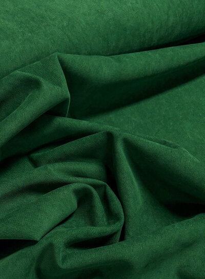 A la Ville donkergroen - prachtige velours met  twill binding