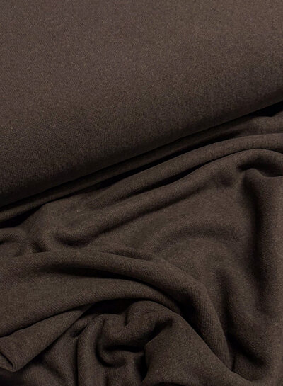 Swafing dark brown - soft, dimensionally stable knitted fabric EXTRA WIDE
