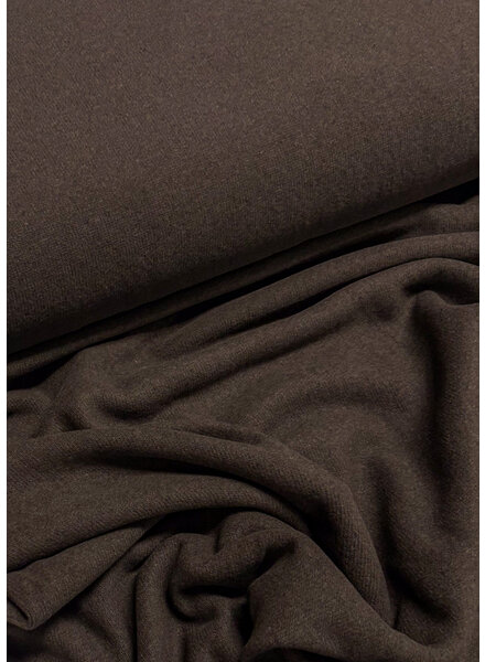 Swafing dark brown - soft, dimensionally stable knitted fabric EXTRA WIDE