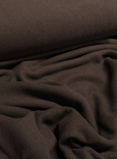 Swafing dark brown - soft, dimensionally stable knitted fabric EXTRA WIDE