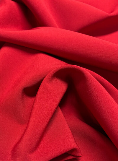 A la Ville red - stylish woven fabric - wrinkle-free - high quality (Italy)
