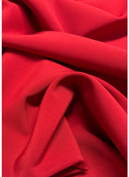 A la Ville red - stylish woven fabric - wrinkle-free - high quality (Italy)