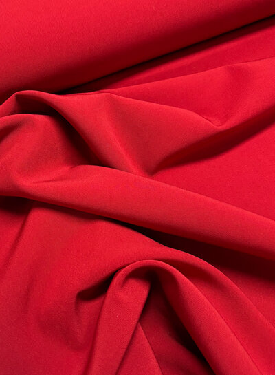 A la Ville red - stylish woven fabric - wrinkle-free - high quality (Italy)