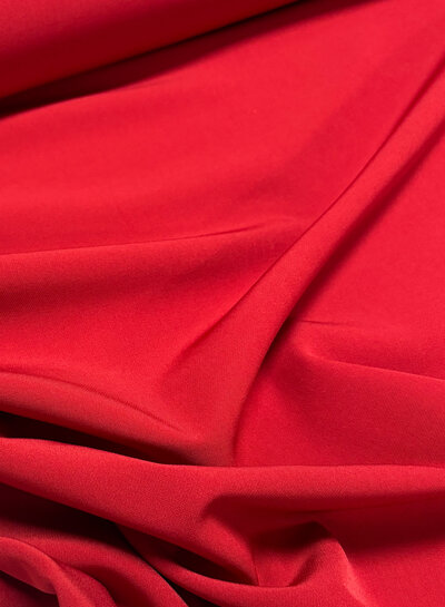 A la Ville rood  - stijlvolle geweven stof- kreukvrij - hoogstaande kwaliteit (Italie)