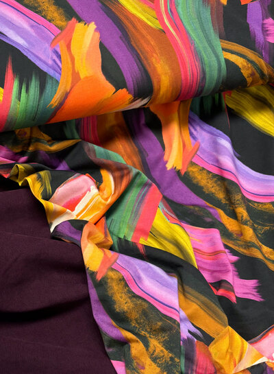 Madeline kleurrijke print - lyocell katoen blend