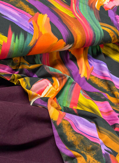 Madeline kleurrijke print - lyocell katoen blend