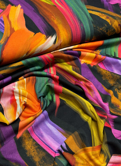 Madeline kleurrijke print - lyocell katoen blend