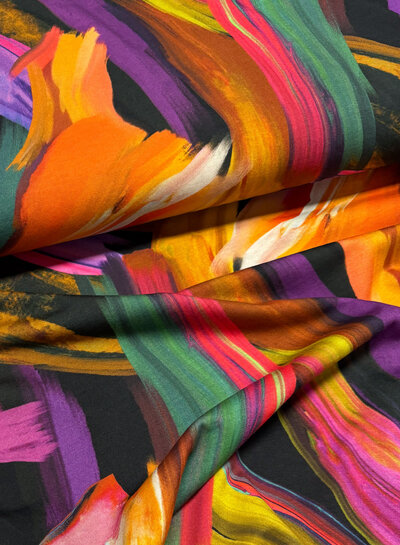 Madeline kleurrijke print - lyocell katoen blend