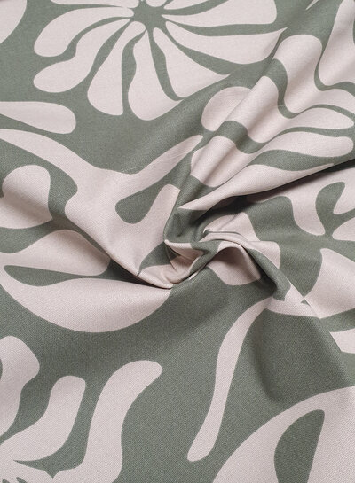 Madeline khaki - vintage leaves - canvas