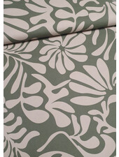 Madeline khaki - vintage leaves - canvas