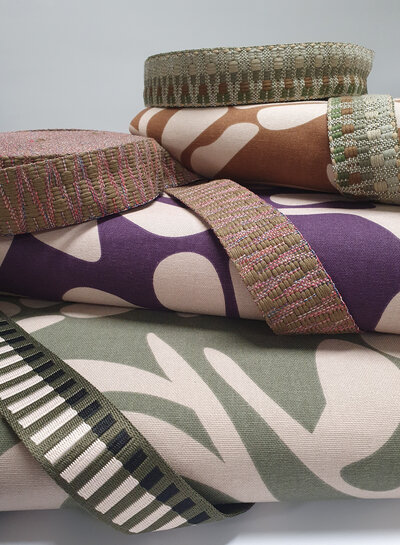 Madeline khaki - vintage leaves - canvas