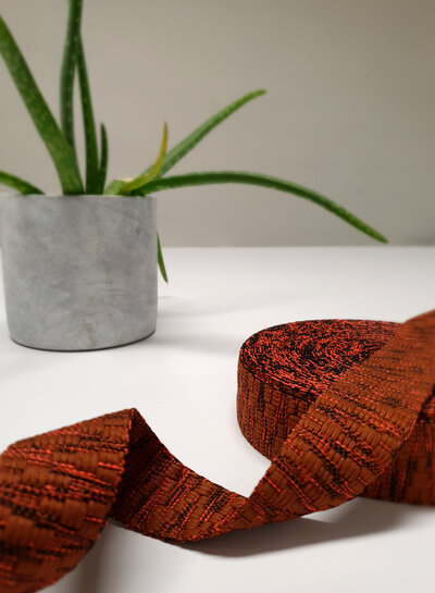 Ethnic bag strap rust tones 38mm