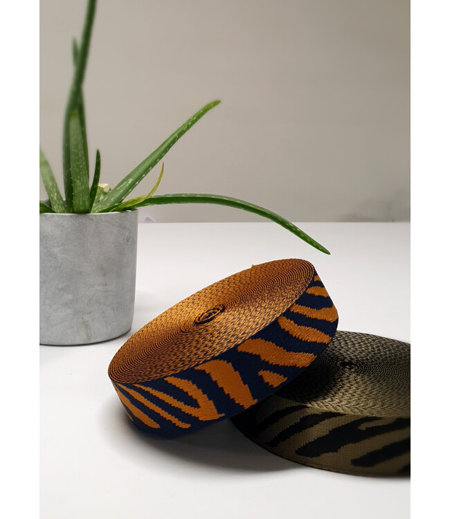 Tiger khaki tassenband - 38 mm