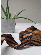 Tiger cognac bag strap - 38 mm