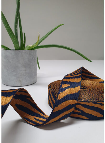 Tiger cognac tassenband - 38 mm