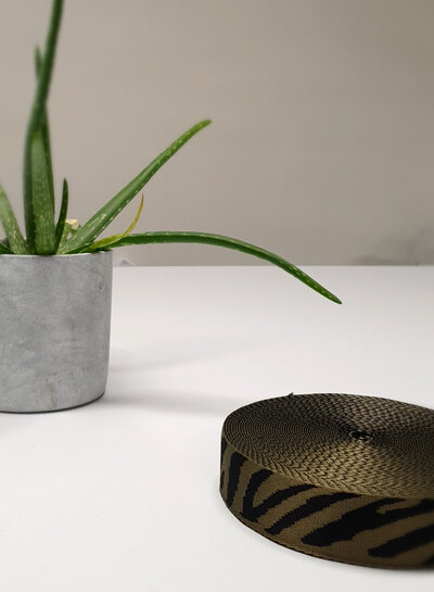 Tiger khaki tassenband - 38 mm