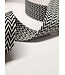 zwart en wit - chevron - tassenband 38 mm