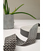 zwart en wit - chevron - tassenband 38 mm