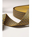 geel en blauw - chevron - tassenband 38 mm