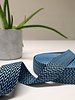 blue and black - chevron - bag strap 38 mm
