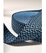 blauw en zwart - chevron - tassenband 38 mm
